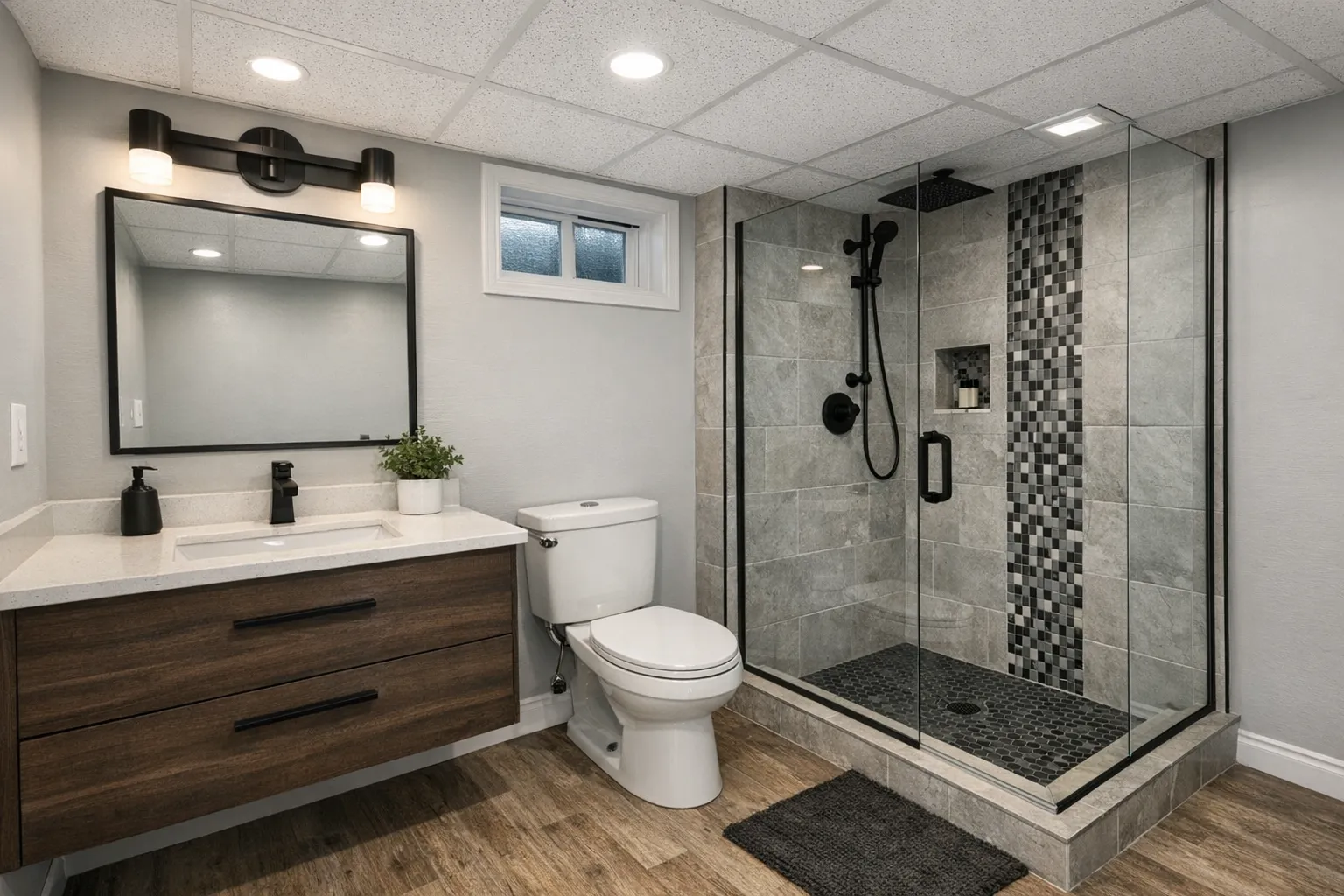 Basement bathroom