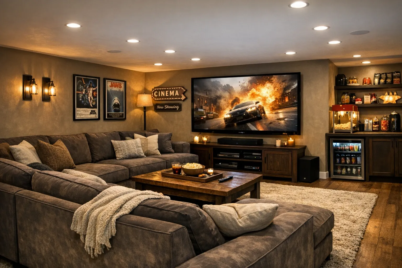 Home theater and entertainment space