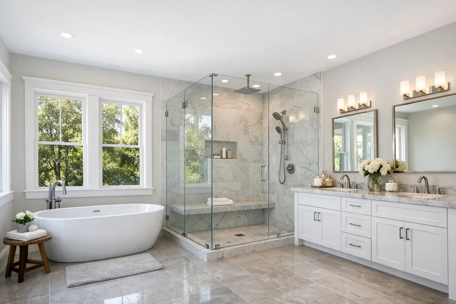 Beautiful luxury spa-like bathroom remodel