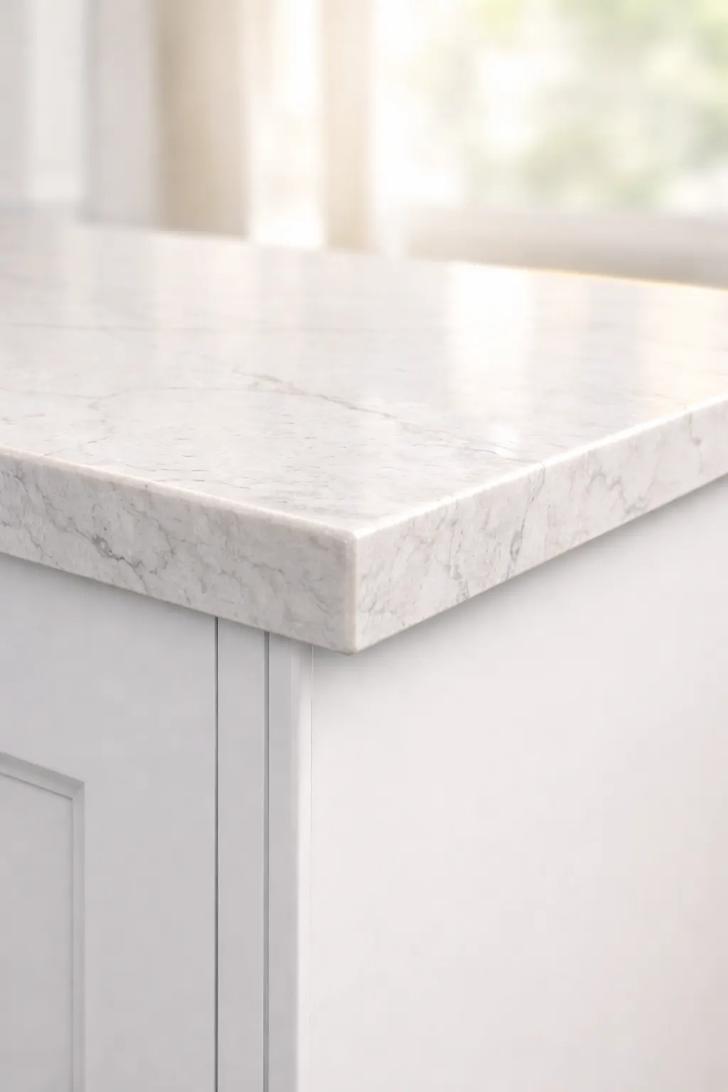 Elegant quartz countertop with subtle veining