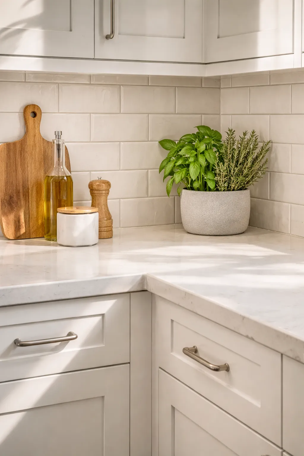 Kitchen countertop detail showing quality materials